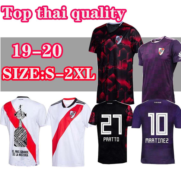 2019 2020 River Plates Soccer Jersey home white River Plate away red Soccer Shirt 19/20 riverbed Customized football short Uniform Sales