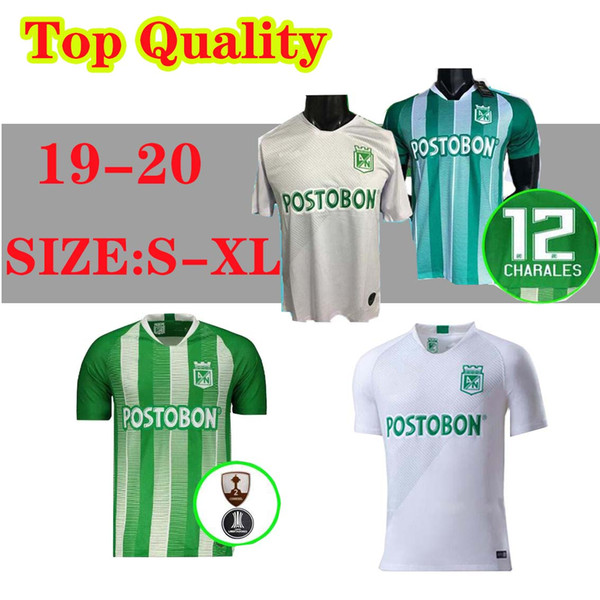 19 20 Atletico Nacional Medellin H.BARCOS Soccer Jersey Colombia Club Medellin Home Football Tops Short Sleeve Sports Uniform Football Shirt