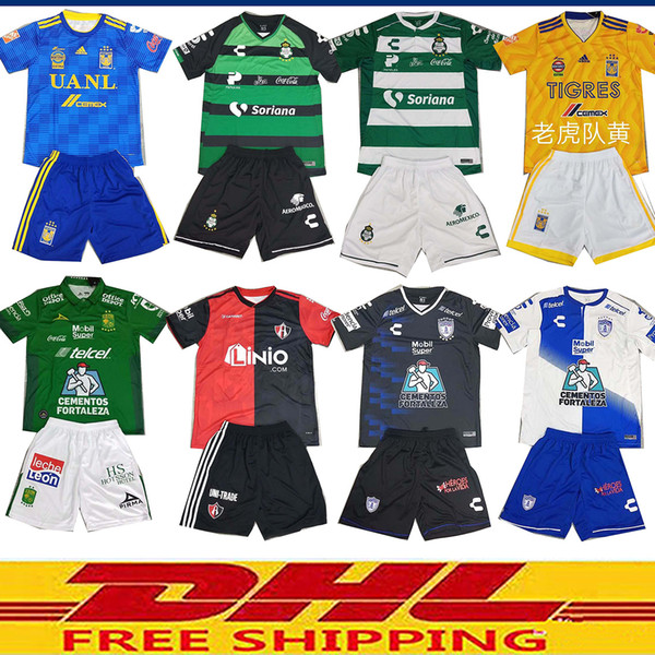 DHL Free shipping 2018 2019 soccer LIGA MX Club jersey 2018 19 Santos laguna tigres Pachuca mens football kits Home adult Soccer uniforms