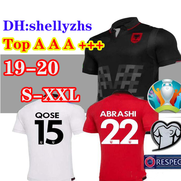 2019 2020 Republic of Albania Soccer Jerseys HYSAJ XHAKA Custom 19 20 Albania Home Red Away Football Jersey Shirt European Cup S-XXL