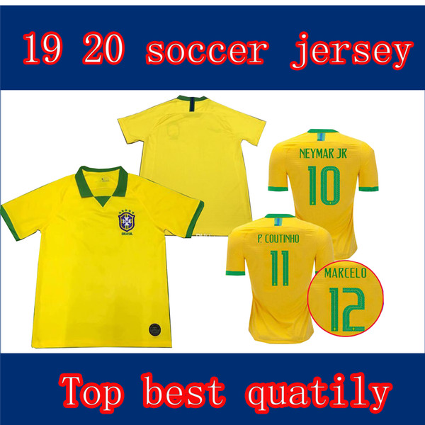 2019 2020 brazil soccer jersey world cup 19 20 G.JESUS MARCELO COUTINHO PAULINHO football shirts camisa de futebol top quality