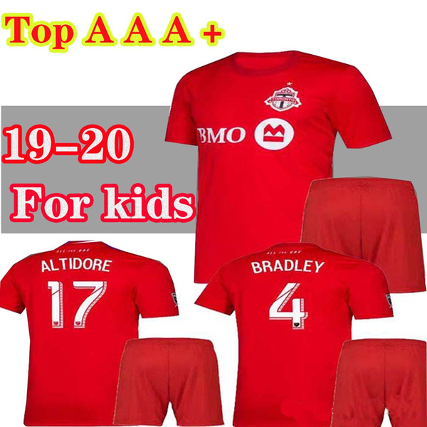 2019 2020 Toronto FC kids kit Soccer Jerseys GIOVINCO BRADLEY ALTIDORE OSORIO 19 20 Toronto Home boy child Football Shirt Uniform