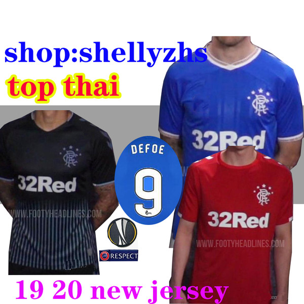 2019 20 Glasgow Rangers home Soccer jersey 19 20 Rangers Katic Arfield Goldson Morelos Davis halliday BARISIC TAVERNIER KENT football shirt