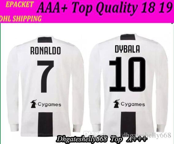 Long sleeve 18 19 RONALDO DYBALA HIGUAIN POGBA soccer jersey 2018 2019 Italy juVE MARCHISIO MANDZUKIC BUFFON home away 3rd shirt