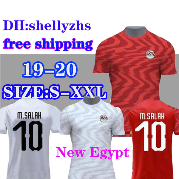 2019 2020 Egypt soccer jersey M. SALAH world cup Home Red away white 19 20 KAHRABA A. HEGAZI RAMADAN uniforms jerseys footbal shirts