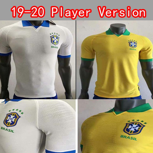 2019 2020 player version Brazil soccer jersey home Marcelo PELE OSCAR D.COSTA DAVID LUIZ top quality football soccer shirt blue jersey