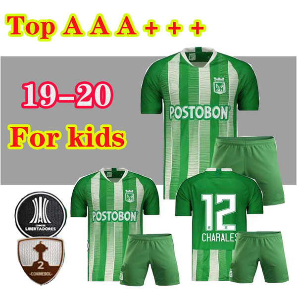 2019 2020 Atletico Nacional Medellin Soccer Jersey MORENO TORRES RENTERIA LUCUMI Child Copa Libertadores 19 20 Home Football Shirt KIDS BOYS