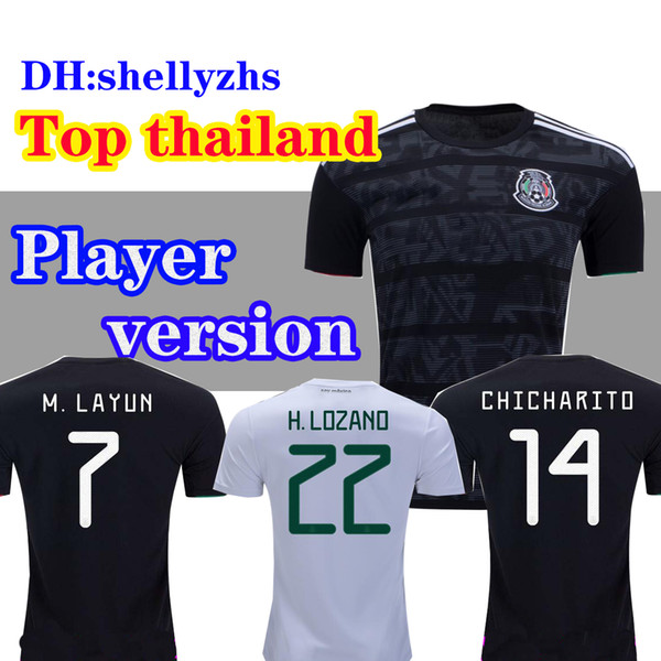 Mexico Player version soccer Jersey 19 20 Home away black CHICHARITO G.DOS SANTOS M.LAYUN A.GUARDADO C.VELA 2019 2020 Football uniform