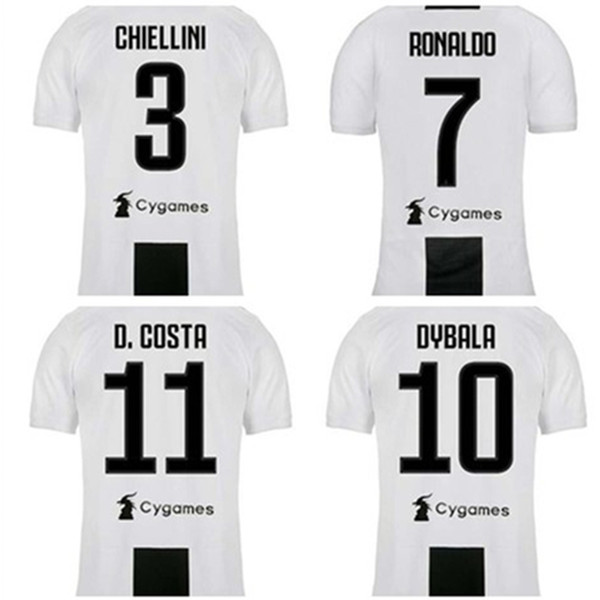 RONALDO CR7 DYBALA home Soccer Jersey 2018 2019 MANDZUKIC CHIELLINI BERNARDESCHI football Shirt