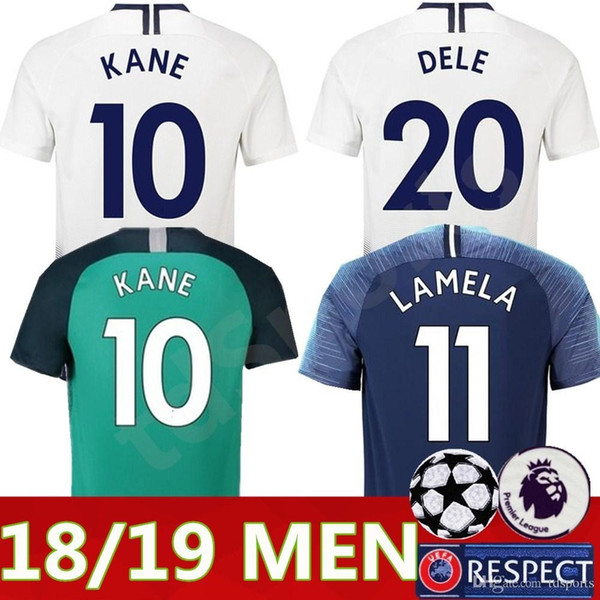 2018 2019 KANE Soccer Jersey Home White 18 19 LAMELA ERIKSEN DELE Away Blue 2020 Hot Spur Football Shirt