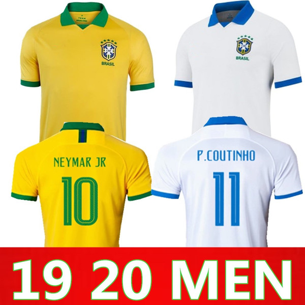 19 20 Brasil soccer jerseys men Brazil Jersey 2019 2020 JESUS COUTINHO FIRMINO MARCELO football kit shirt camisa Football Shirt