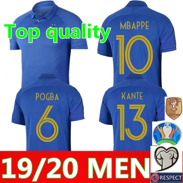 100th France MBAPPE GRIEZMANN POGBA jerseys 2019 anniversary Soccer jersey Navy Football LEMAR shirts Equipe coupe kit maillot de foot