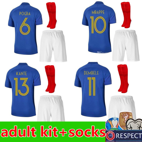 1919 2019 FFF France Special Edition Centenary HENRY 2 star soccer jersey mbappe GIROUD GRIEZMANN kante 18 19 Franc ZIDANE jersey adult Kits