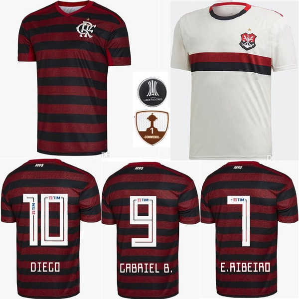 CR Flamengo 2019 2020 soccer jerseys 19 20 home Flamenco away white Camisa de futebol GUERRERO DIEGO 2019 football shirt maillot