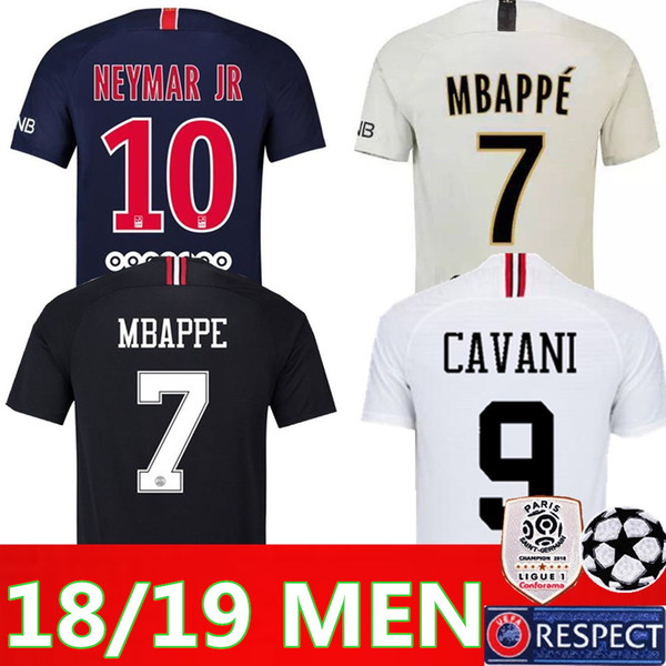 2018 2019 PSG maillots de foot MBAPPE soccer jersey CAVANI VERRATTI top thailand 18 19 paris football shirt KIMPEMBE Camiseta de futbol