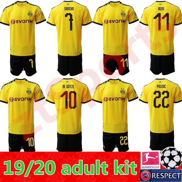 18 19 Borussia Dortmund kiT soccer jersey 2018 2019 M.GOTZE KAGAWA PULISIC REUS BATSHUAYI Borussia shirts football kiT