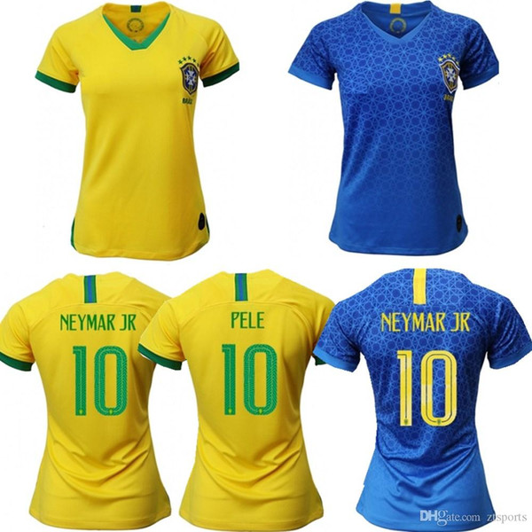 Brazil 2019 Women World Cup girls soccer jersey Home Kit JESUS COUTINHO MARCELO Brasil Female football shirts camisa de futebol