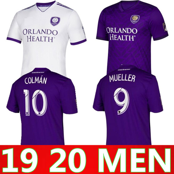 2020 MLS Club Orlando City home Soccer Jerseys 19 20 #10 COLMAN #8 J. MENDEZ soccer Shirt DWYER NANI Football Uniform