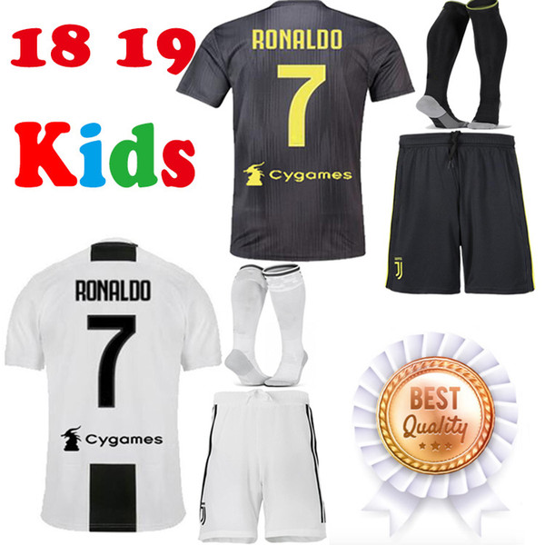 juventus soccer Jersey kids kit 18/19 RONALDO DYBALA BONUCCI PJANIC 2019 2020 boys camiseta de futbol Shirt uniforms kits maglia da calcio