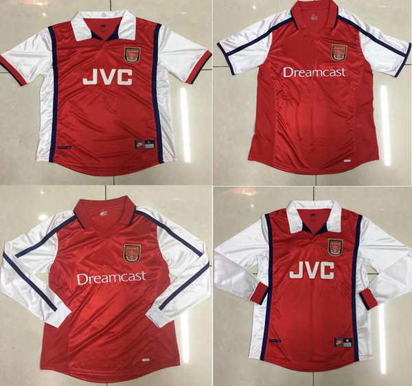 Retro 98/99 00/02 Henry van Persie Bergkamp Soccer Jerseys Classic Futbol Camisa Vintage Football Camiseta Shirt Kit Maillot