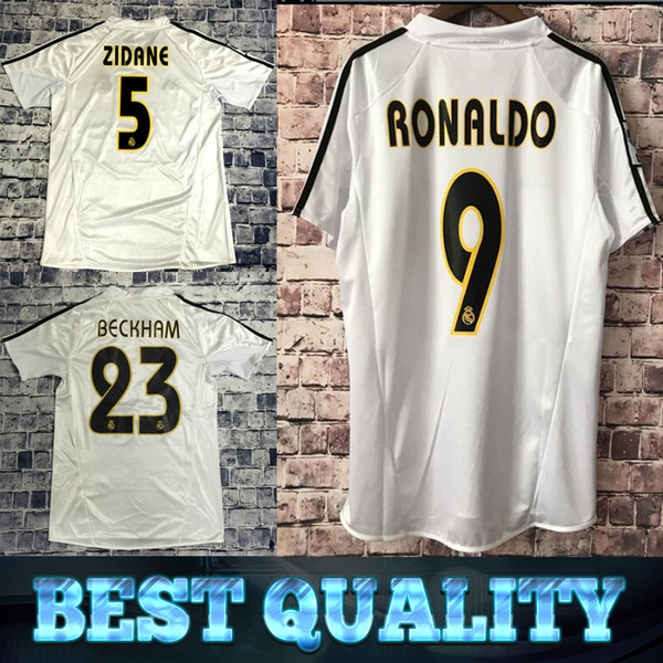 real madrid soccer jersey 2004 2005 2006 2012 retro vintage classic ZIDANE BECKHAM RONALDO RAUL BALE camisetas futbol maillot de foot shirts