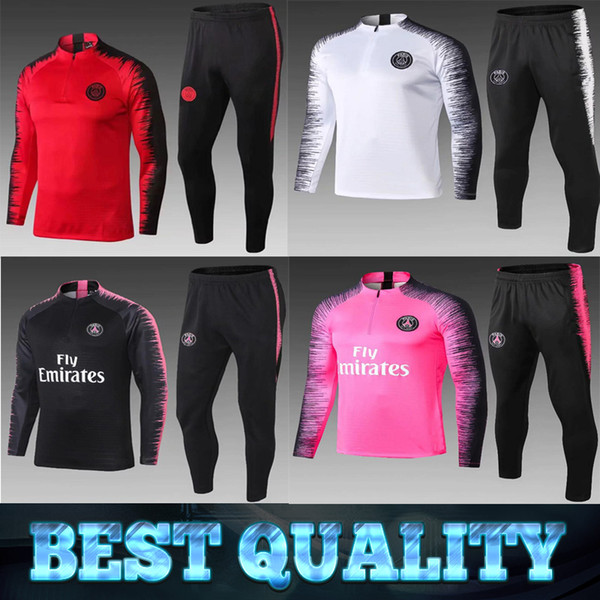 2019 Paris Saint Germain tracksuit soccer jogging jacket MBAPPE NEY MAR JR 18/19 PSG survetement maillot de foot Football Training suit