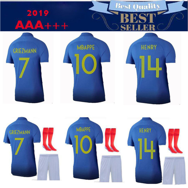 new arrive 100 years MBAPPE Griezmann FRANCE soccer jersey POGBA KANTE 1919 2019 DEMBELE GIROUD MATUIDI adult kit 100th football shirt