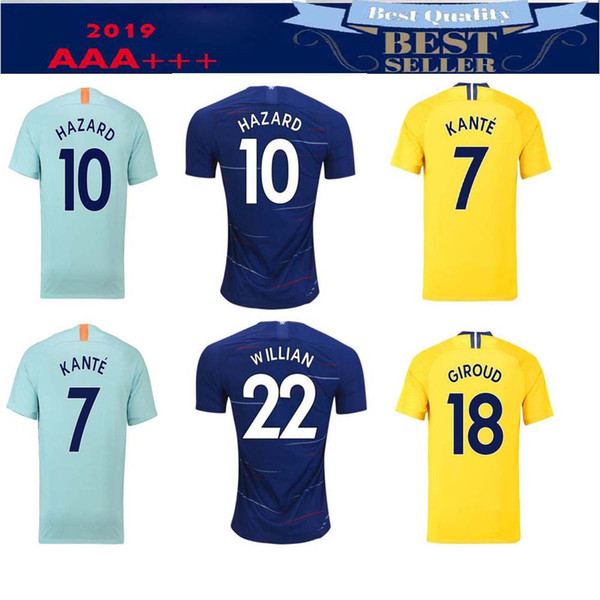 2019 thailand HAZARD JORGINHO PULISIC soccer jerseys HIGUAIN GIROUD KANTE Camiseta football shirt 18 19 WILLIAN Maillot de foot camisetas