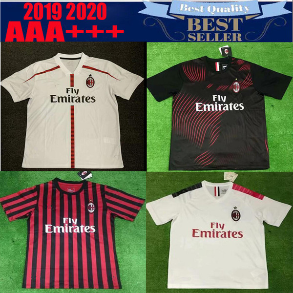 AC milan 19 20 soccer jersey Maglia da calcio 2019 football shirt PIATEK PAQUETA BORINI CALDARA CUTRONE Camisa CALHANOGLU Maillot de foot