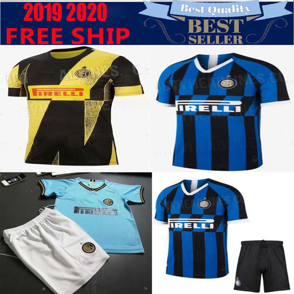 2019 2020 Inter Home Blue Soccer Jersey 19 20 Shirt #9 ICARDI #10 LAUTARO #44 PERISIC Football Uniform Sales