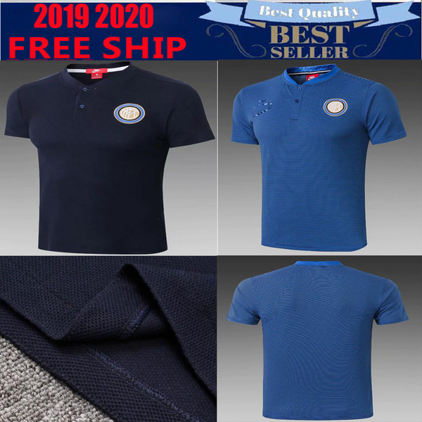 2019 2020 Inter Home Blue Soccer Jersey 20 Inter polo Shirt 2018 #9 ICARDI #10 LAUTARO #44 PERISIC Football Uniform Sales