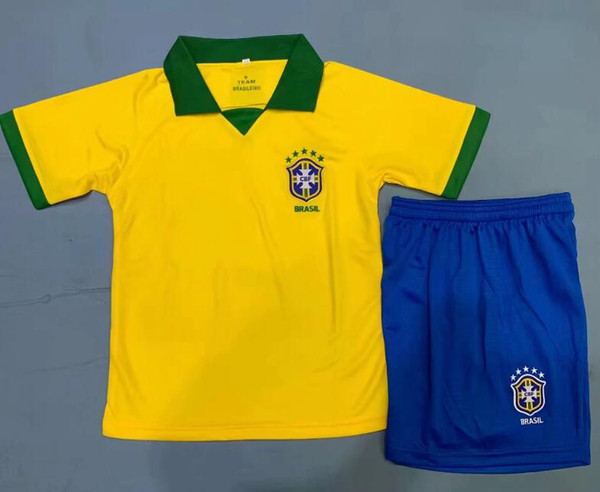 2019 2020 brazil home soccer Jerseys Kids kits Soccer Jerseys Gesus Firmino P.COUTINHO NEY MAR JR Child Soccer Shirts uniform kits