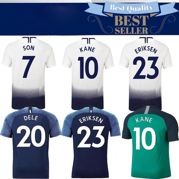 2018 2019 KANE home white Soccer Jerseys DELE 18 19 third green Adult LAMELA ERIKSEN SON Football uniforms CAMISETAS DE FUTBOL kids kits