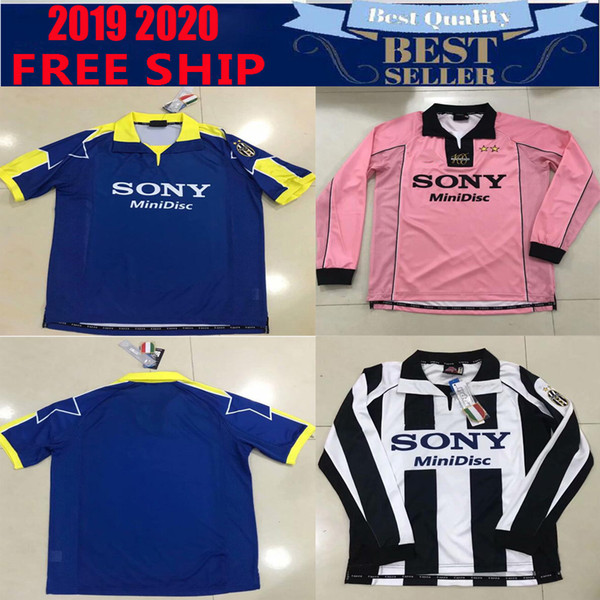 Juventus ZIDANE RETRO SOCCER JERSEYS DEL PIERO 97 98 Long sleeve JERSEY INZAGHI Deschamps FOOTBALL SHIRTS Football Shi