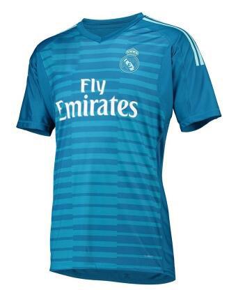 18 19 home black goalkeeper jerseys COURTOIS NAVAS Soccer Jerseys 2018 2019 BALE ISCO FOOTBALL Shirts