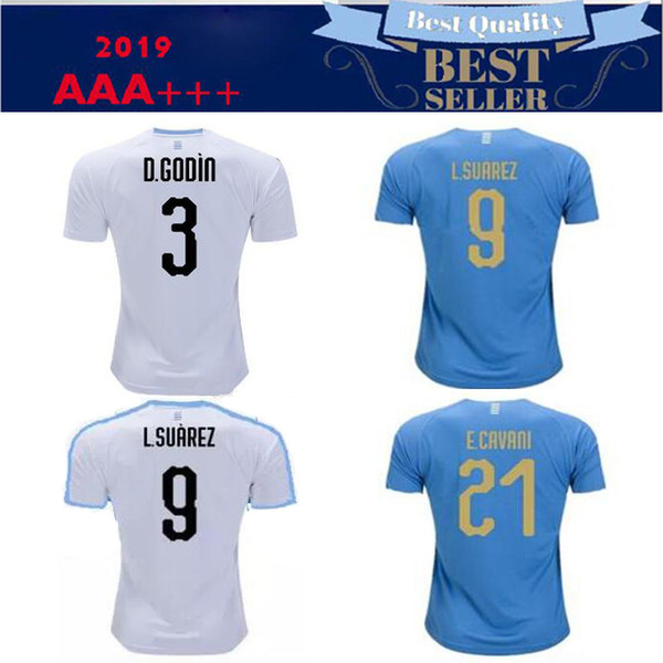 American Cup 2019 2020 Uruguay Soccer Jersey SUAREZ CAVANI GODIN 19 20 home away Uruguay football Shirts S-2XL