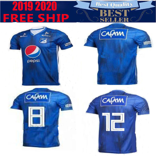 2019 2020 Millonarios Futbol Club Colombia Soccer Jerseys Football Shirt 19 20 Millonarios home Football sleeve