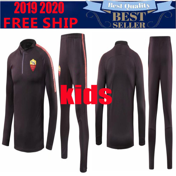 2018 2019 Rome Football tracksuit kids kits 18 19 TOTTI de foot DE ROSSI DZEKO PEROTTI EL SHAARAWY soccer jacket Training suit