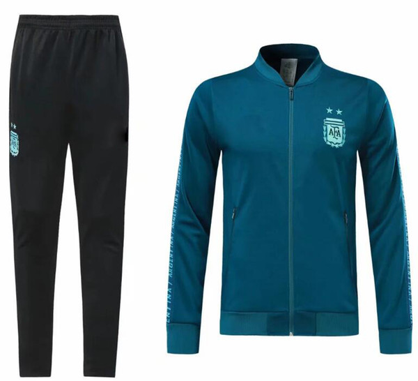 2019 Argentina Soccer sets tracksuit 2019 2020 Argentina soccer jacket #10 MESSI #9 AGUERO #21DYBALA #11 DI MARIA football uniform kits