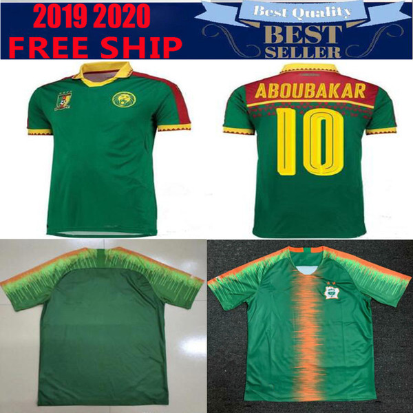 2019 2020 Cameroon Soccer Jersey 19 20 Home Blue #9 Eto'o #10 ABOUBAKAR Shirt National Team Football uniform