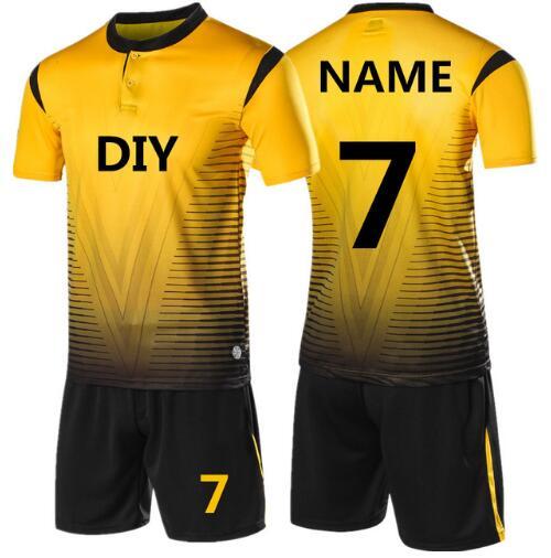 2018 New Kids Adult personality Soccer Jersey Set survetement Football Kit Men child Futbol Training Uniforms set De Foot shorts