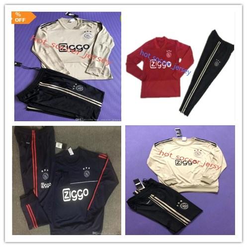 TOP QUALITY 2018 2019 Ajax Football tracksuit 17 18 19Netherland League Ajax Maillot de foot KLAASSEN MILIK VAN BASTEN SOCCER Training suit