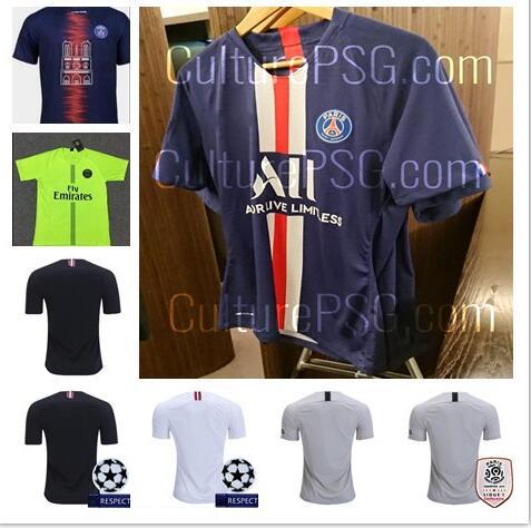 19 20 PSG maillots de foot MBAPPE soccer jersey CAVANI VERRATTI top thailand 18 19 paris football shirt KIMPEMBE Camiseta de futbol