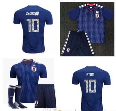 kids kit 2018 World Cup Japan home blue Soccer jersey OKAZAKI KAGAWA HASEBE NAGATOMO jerseys 2018 japan Football shirt kids or aduit kit