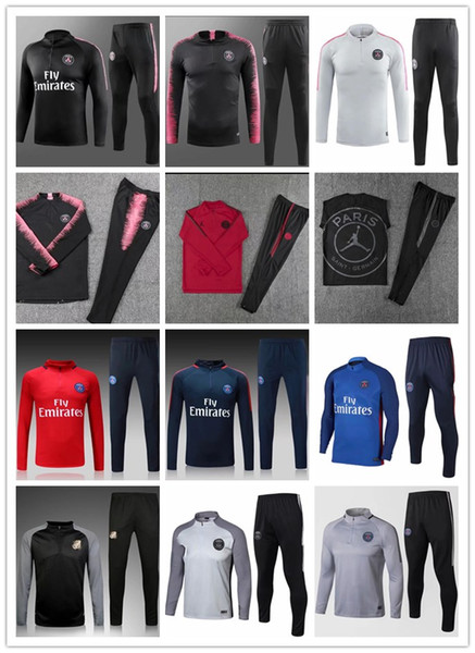 18-19 psg training suit adult kits VERRATTI tracksuit psg CAVANI MARQUINHOS LUCAS KUZRZWA DI MARIA OPPSGERLY tracksuit long sleeve pants
