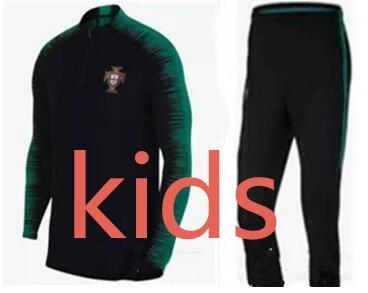 2018 Portugal kids tracksuit training suit 18 19 Portugal ANTUNES GOMES J.MOUTINHO survetement ronaldo tracksuit coat tops long pants
