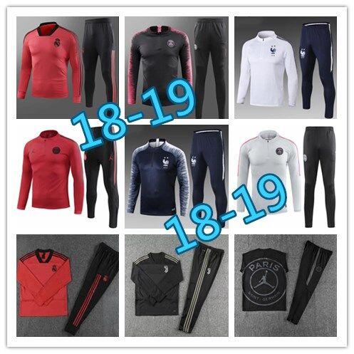 psg tracksuit juventus Sets 18 19 Real Madrid adult winter training suit Lyon Français champion futbol jogging kits CR7