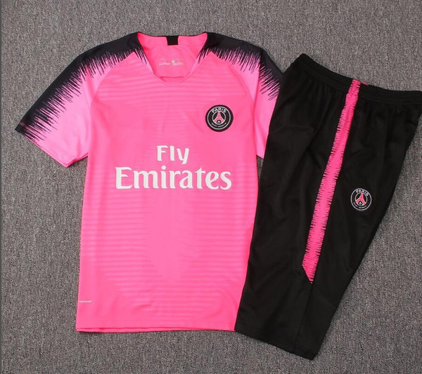 19 PSG Marseill soccer training suit Short sleeve MBAPPE CAVANI Jerseys 18 19 Real Madrid de foot football jacket tracksuit set