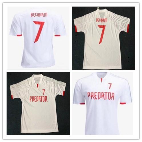 Beckham 7 Memorial Edition soccer jerseys Limited Edition retro David Beckham white Jersey FOOTBALL Jerseys SHIRTS