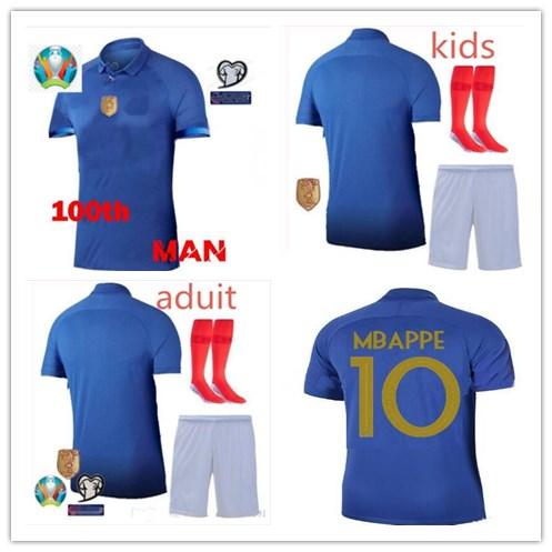 Thailand POGBA MBAPPE soccer jersey 2019 2020 100TH GRIEZMANN KANTE PAVARD football kit jersey 19 20 maillot